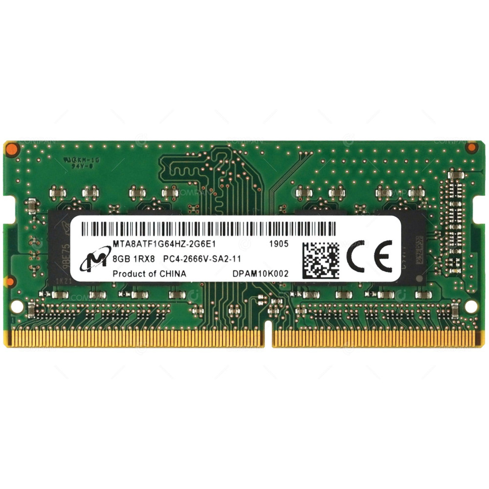 01AG841 LENOVO MEMORY 8GB 1RX8 PC4 2666V DDR4 21300V 266 PIN SO-DIMM UDIMM NON ECC FOR THINKPAD